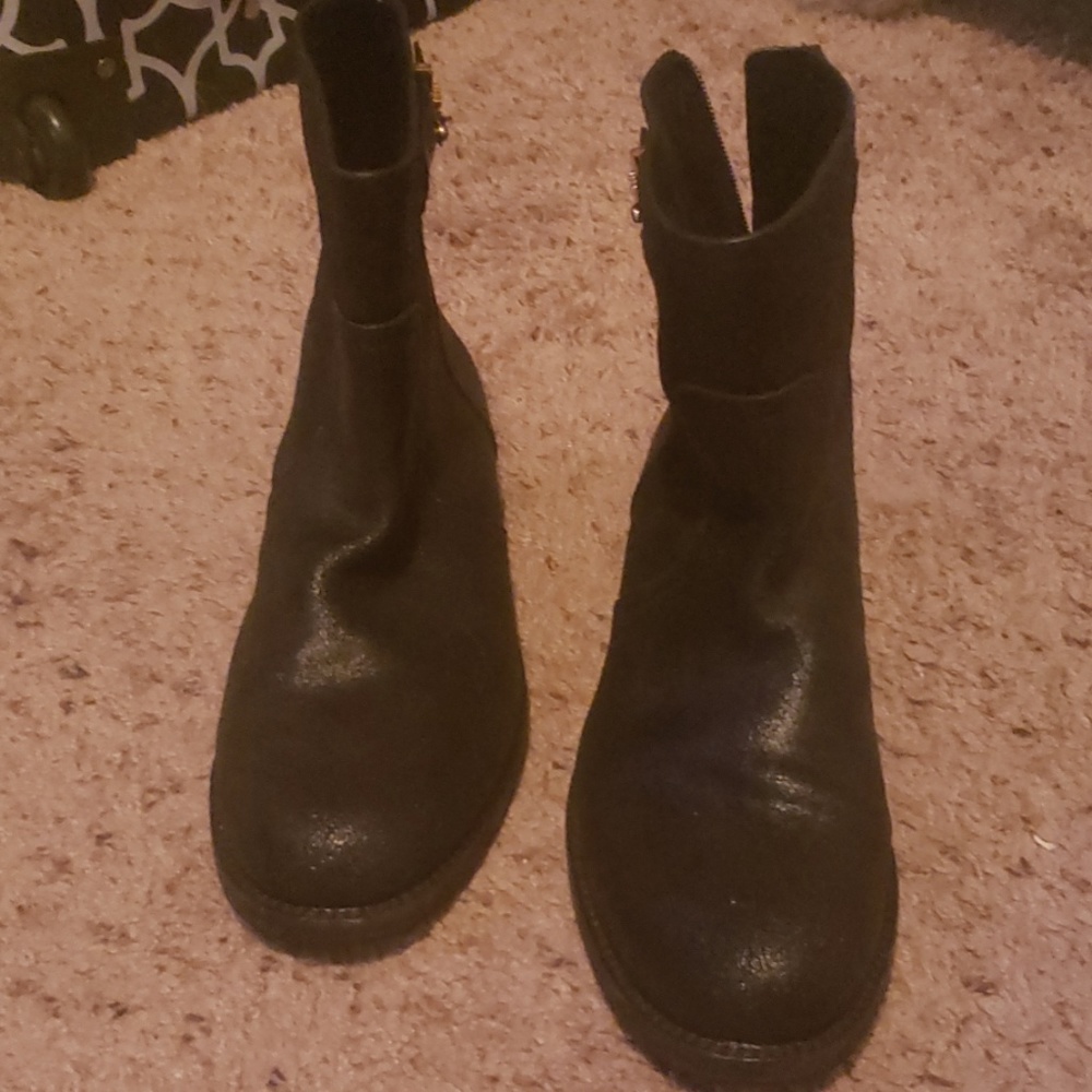 Tory Burch Black Leather Ankle Boots